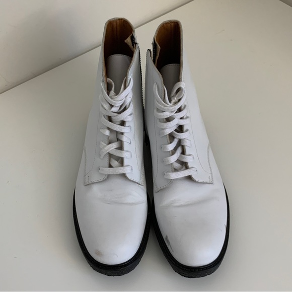 Woman by Common Projects Leather Ankle Combat Boots - Picture 2 of 8